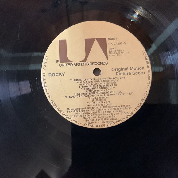 Rocky Original Motion Picture Score Vinyl Record By Bill Conti 1976 - Picture 5 of 7